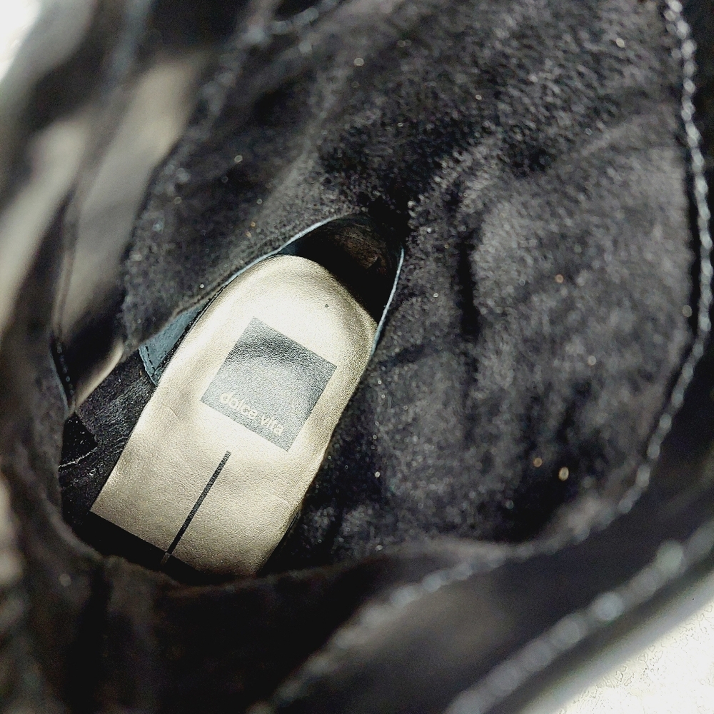 Black Leather Ankle Boots - Picture 9 of 11